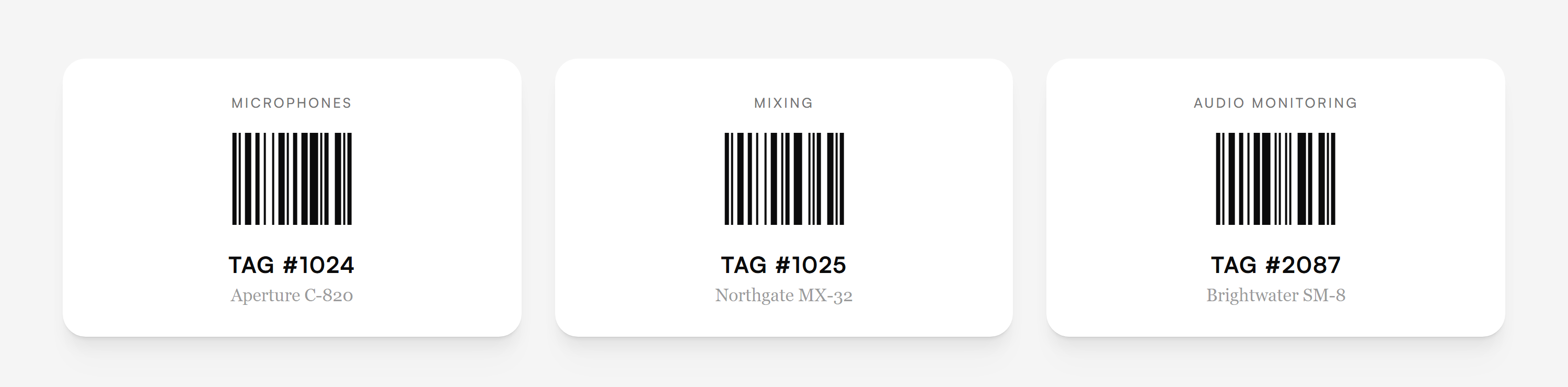 Sample Code-128 asset tags you can scan